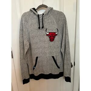 Chicago Bulls adidas Originals Men’s Retro Gray Long Sleeve Drawstring L Hoodie